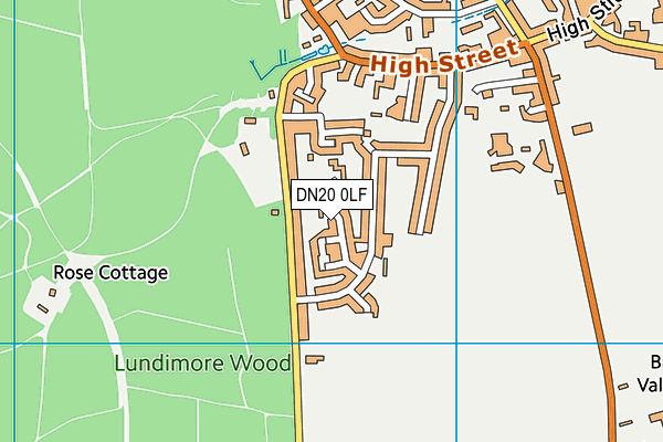 DN20 0LF map - OS VectorMap District (Ordnance Survey)