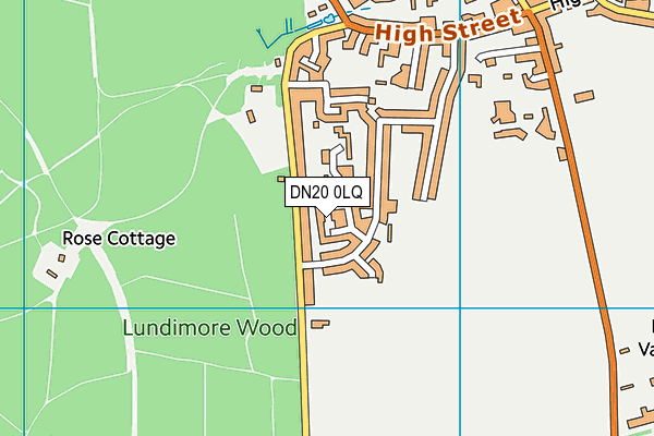 DN20 0LQ map - OS VectorMap District (Ordnance Survey)