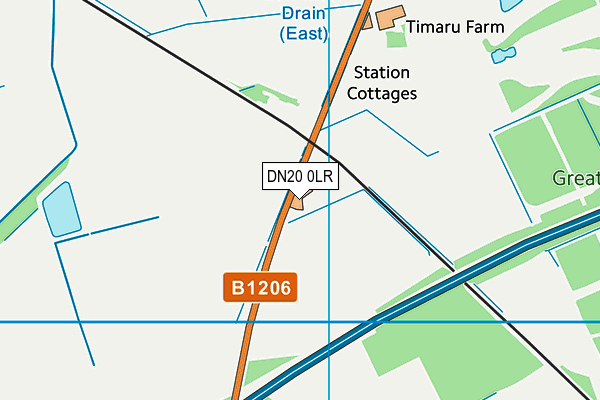 DN20 0LR map - OS VectorMap District (Ordnance Survey)