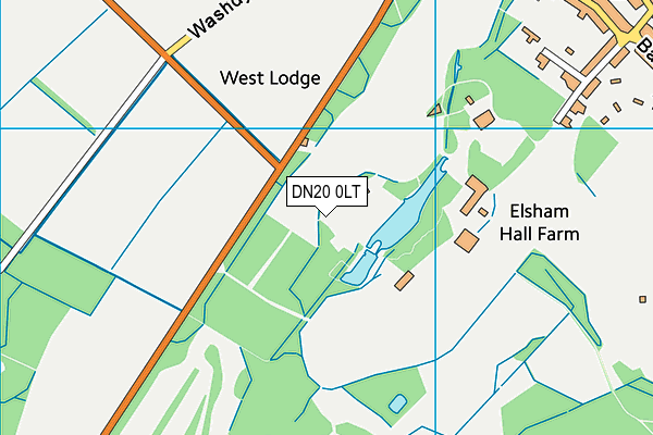 DN20 0LT map - OS VectorMap District (Ordnance Survey)
