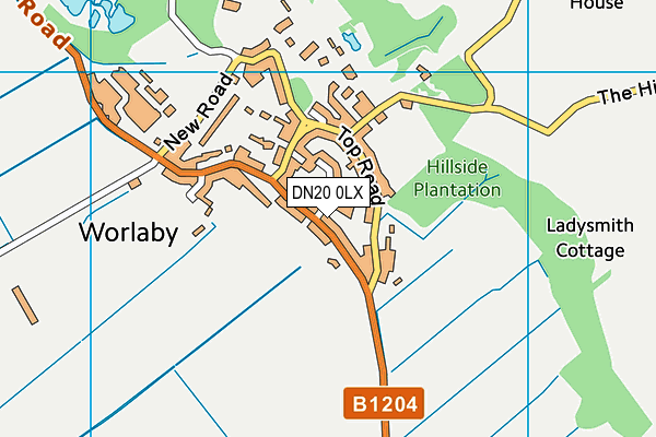 DN20 0LX map - OS VectorMap District (Ordnance Survey)