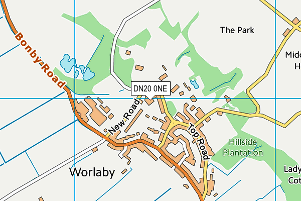 DN20 0NE map - OS VectorMap District (Ordnance Survey)