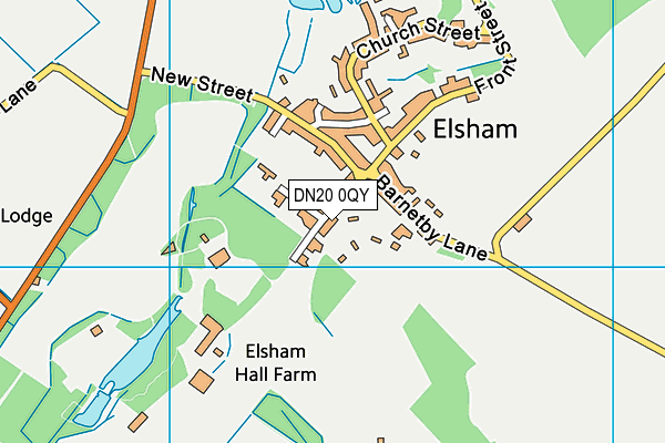 DN20 0QY map - OS VectorMap District (Ordnance Survey)