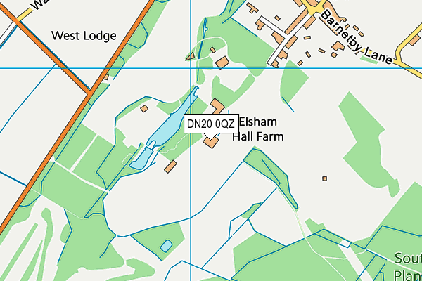 DN20 0QZ map - OS VectorMap District (Ordnance Survey)