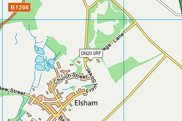 DN20 0RF map - OS VectorMap District (Ordnance Survey)