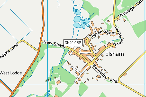 DN20 0RP map - OS VectorMap District (Ordnance Survey)
