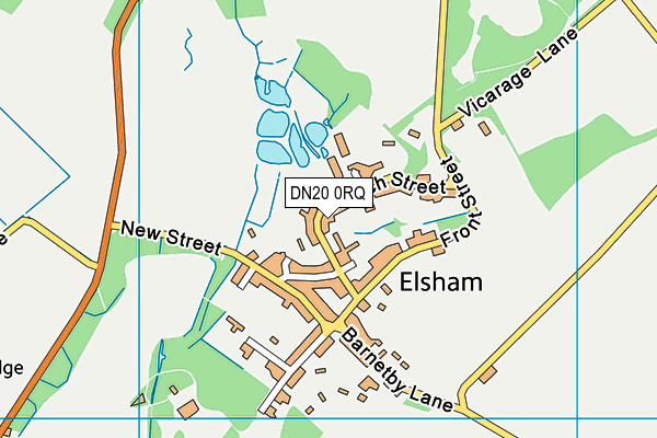 DN20 0RQ map - OS VectorMap District (Ordnance Survey)