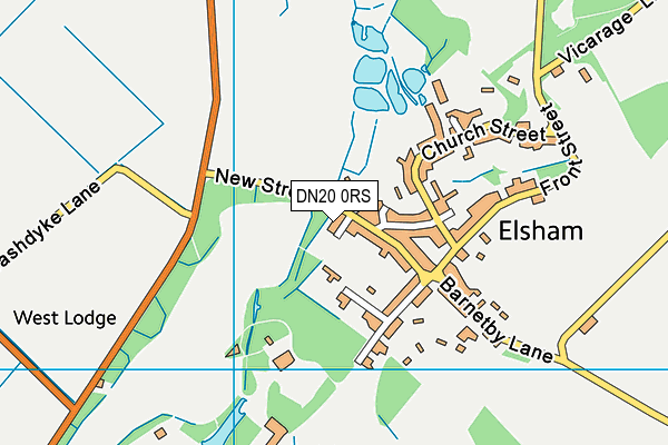 DN20 0RS map - OS VectorMap District (Ordnance Survey)