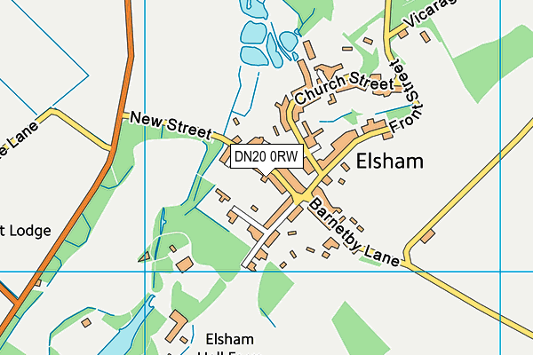 DN20 0RW map - OS VectorMap District (Ordnance Survey)