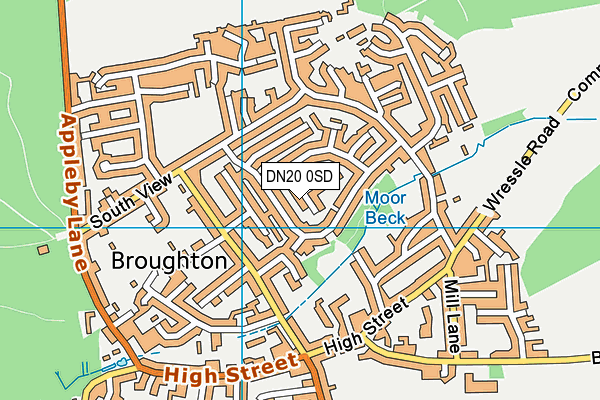 DN20 0SD map - OS VectorMap District (Ordnance Survey)