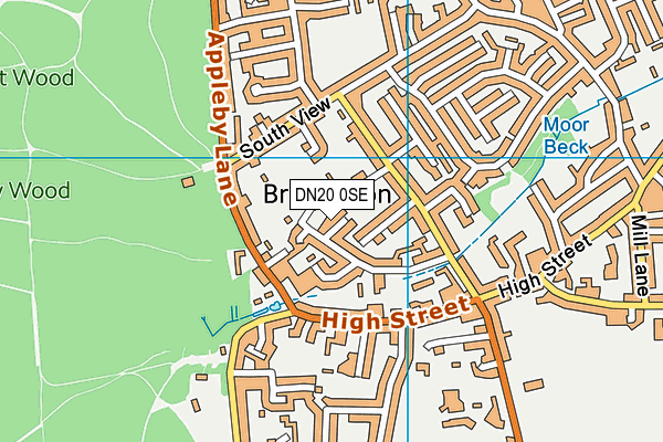 DN20 0SE map - OS VectorMap District (Ordnance Survey)