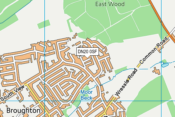 DN20 0SF map - OS VectorMap District (Ordnance Survey)