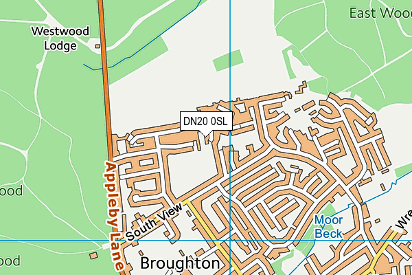 DN20 0SL map - OS VectorMap District (Ordnance Survey)