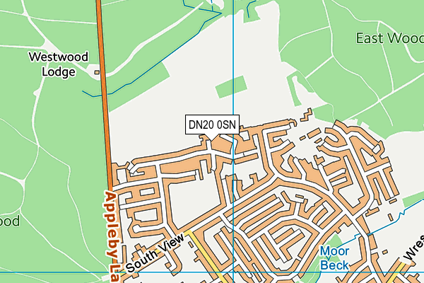 DN20 0SN map - OS VectorMap District (Ordnance Survey)
