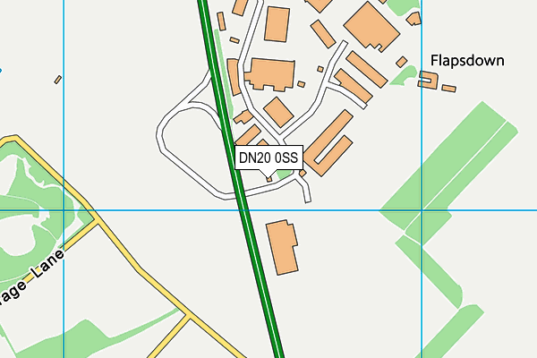 DN20 0SS map - OS VectorMap District (Ordnance Survey)