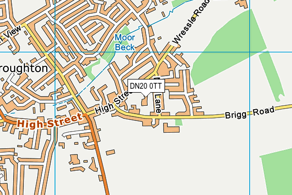 DN20 0TT map - OS VectorMap District (Ordnance Survey)