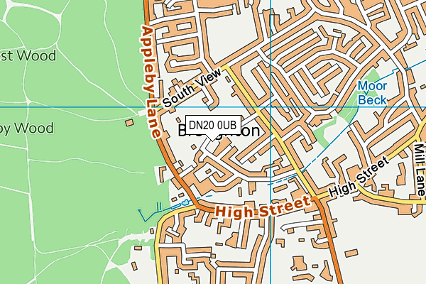 DN20 0UB map - OS VectorMap District (Ordnance Survey)