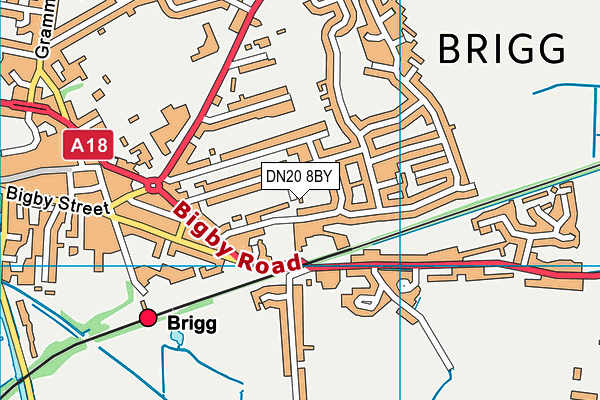 DN20 8BY map - OS VectorMap District (Ordnance Survey)
