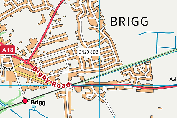 DN20 8DB map - OS VectorMap District (Ordnance Survey)