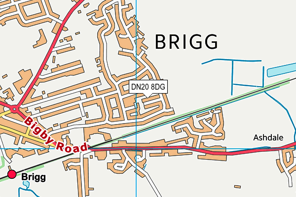 DN20 8DG map - OS VectorMap District (Ordnance Survey)