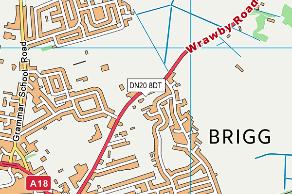 DN20 8DT map - OS VectorMap District (Ordnance Survey)