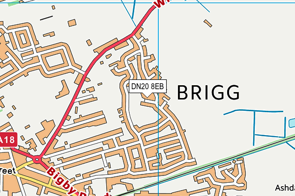 DN20 8EB map - OS VectorMap District (Ordnance Survey)