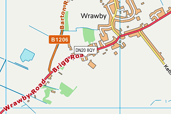 DN20 8QY map - OS VectorMap District (Ordnance Survey)