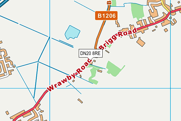 DN20 8RE map - OS VectorMap District (Ordnance Survey)