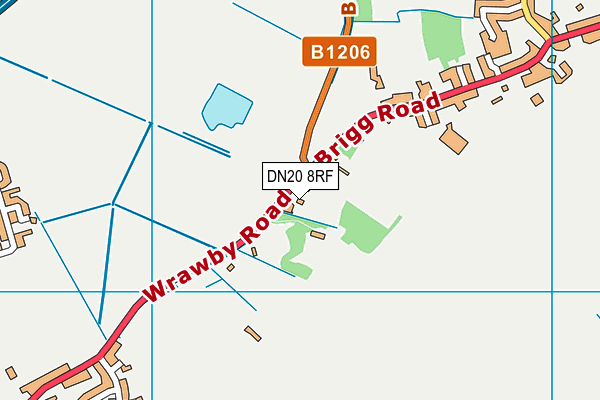 DN20 8RF map - OS VectorMap District (Ordnance Survey)
