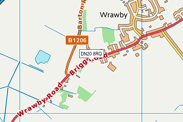 DN20 8RQ map - OS VectorMap District (Ordnance Survey)