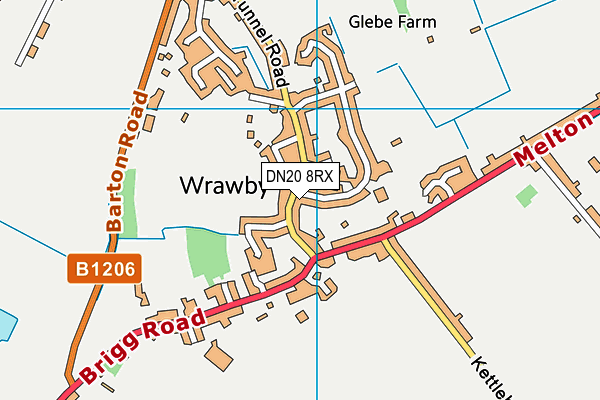 DN20 8RX map - OS VectorMap District (Ordnance Survey)