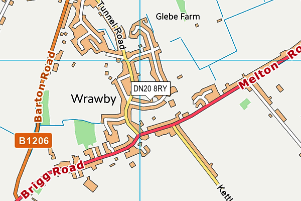 Wrawby St Mary's CofE Primary School map (DN20 8RY) - OS VectorMap District (Ordnance Survey)