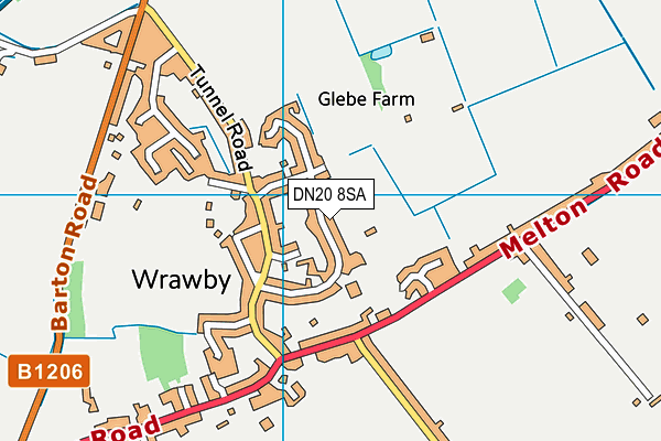 Wrawby Playing Field map (DN20 8SA) - OS VectorMap District (Ordnance Survey)