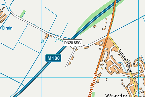 DN20 8SG map - OS VectorMap District (Ordnance Survey)