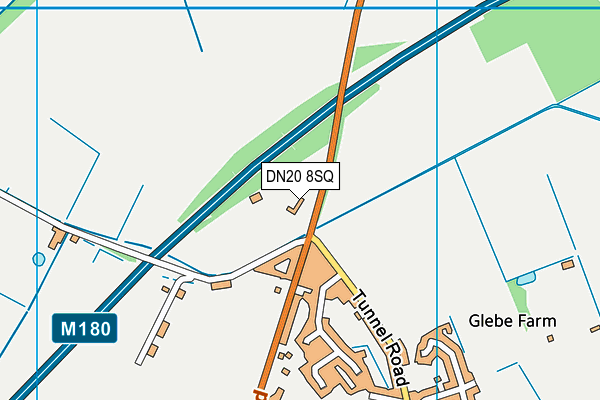 DN20 8SQ map - OS VectorMap District (Ordnance Survey)