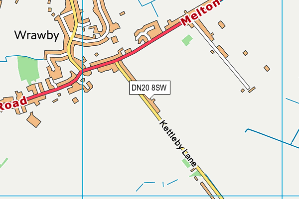 DN20 8SW map - OS VectorMap District (Ordnance Survey)
