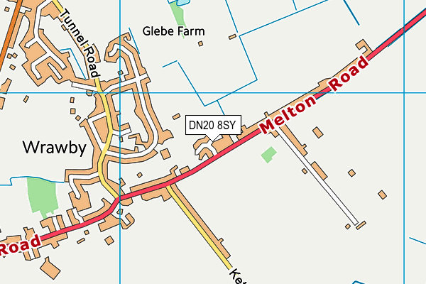 DN20 8SY map - OS VectorMap District (Ordnance Survey)