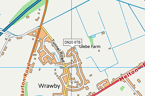 DN20 8TB map - OS VectorMap District (Ordnance Survey)