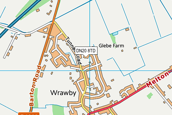 DN20 8TD map - OS VectorMap District (Ordnance Survey)