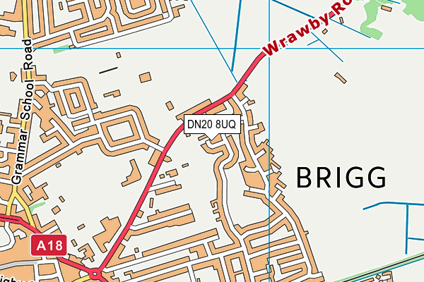 DN20 8UQ map - OS VectorMap District (Ordnance Survey)