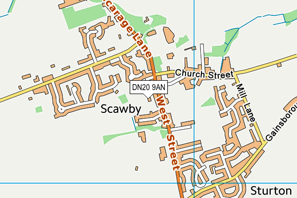 Scawby Academy map (DN20 9AN) - OS VectorMap District (Ordnance Survey)