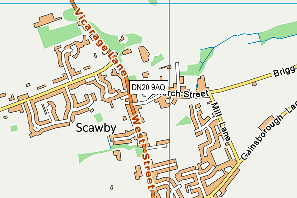 DN20 9AQ map - OS VectorMap District (Ordnance Survey)