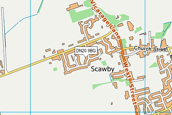 DN20 9BG map - OS VectorMap District (Ordnance Survey)