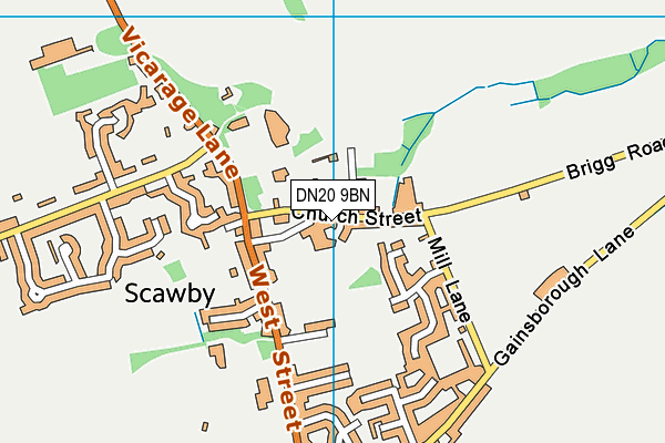 DN20 9BN map - OS VectorMap District (Ordnance Survey)