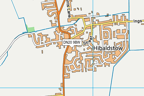 DN20 9BW map - OS VectorMap District (Ordnance Survey)
