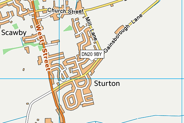 DN20 9BY map - OS VectorMap District (Ordnance Survey)