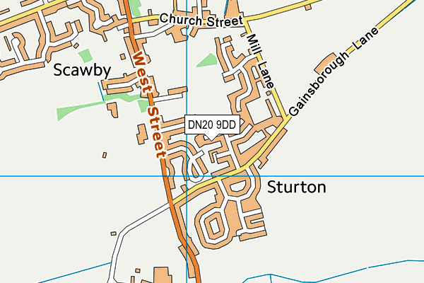 DN20 9DD map - OS VectorMap District (Ordnance Survey)