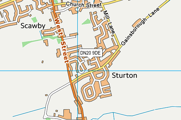 DN20 9DE map - OS VectorMap District (Ordnance Survey)