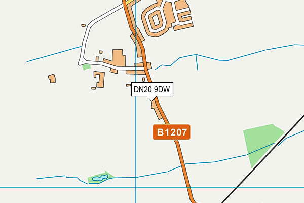 DN20 9DW map - OS VectorMap District (Ordnance Survey)