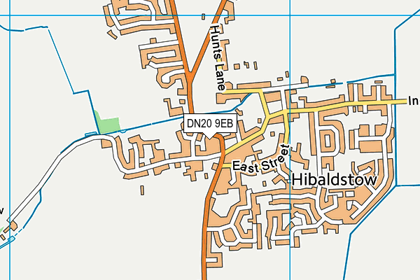 Hibaldstow Playing Field map (DN20 9EB) - OS VectorMap District (Ordnance Survey)